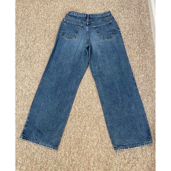 VTG Ellemenno High Rise Wide Leg Jean Juniors 9 Medium Wash 100% Cotton 90s - Picture 3 of 9